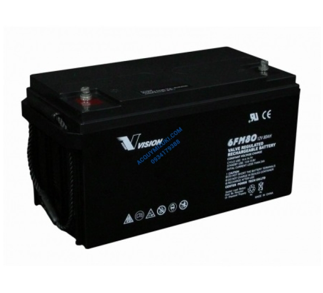 Bình ắc quy Vision 6FM80-X (12V-80AH)
