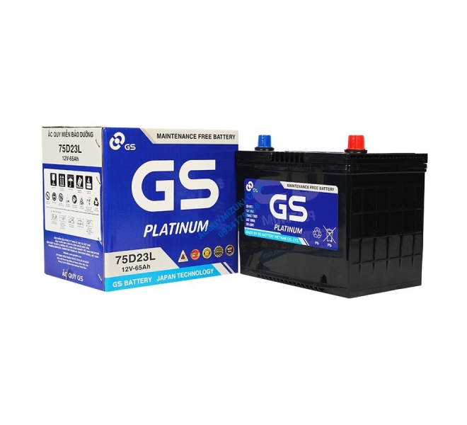 Bình ắc quy GS MF 75D23L (12V-65AH)