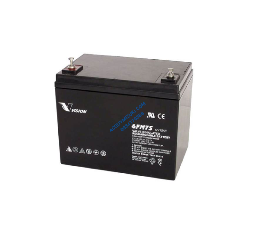 Bình ắc quy Vision 6FM75-X (12V-75AH)