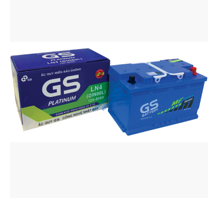Bình ắc quy GS MF LN4 DIN 80L (12V-80AH)