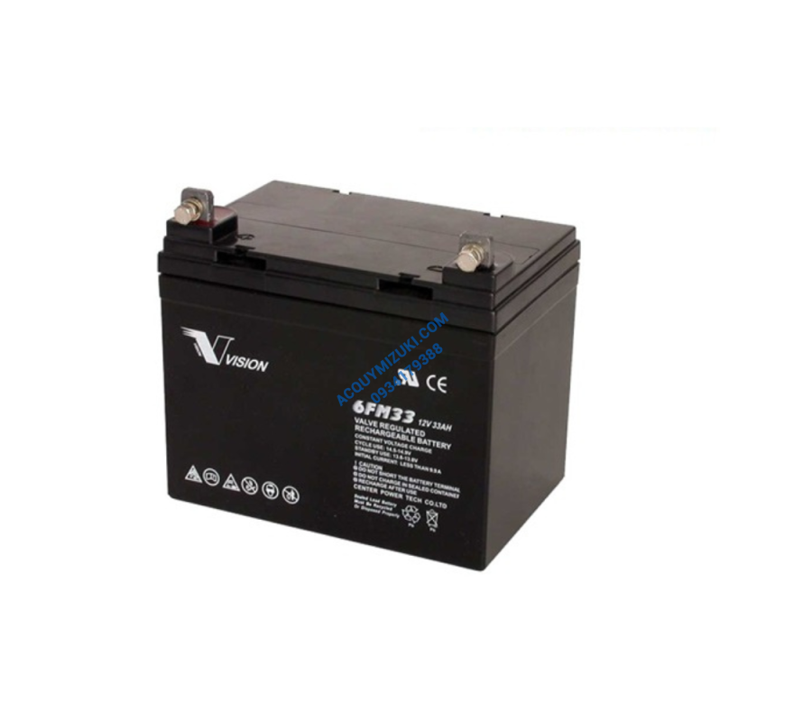 Bình ắc quy Vision 6FM33-X (12V-33AH)