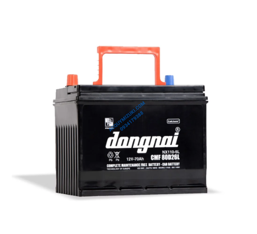 Bình ắc quy ĐỒNG NAI CMF 80D26L 12V 70AH
