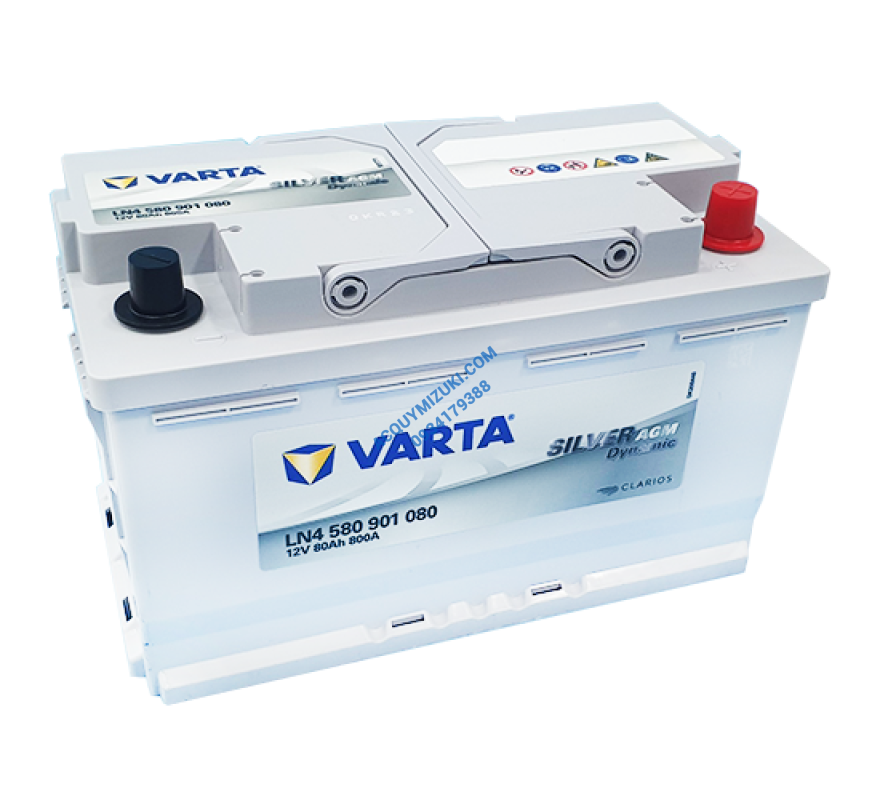 Bình ắc quy VARTA AGM LN4 580901080 12V 80AH CCA 800A